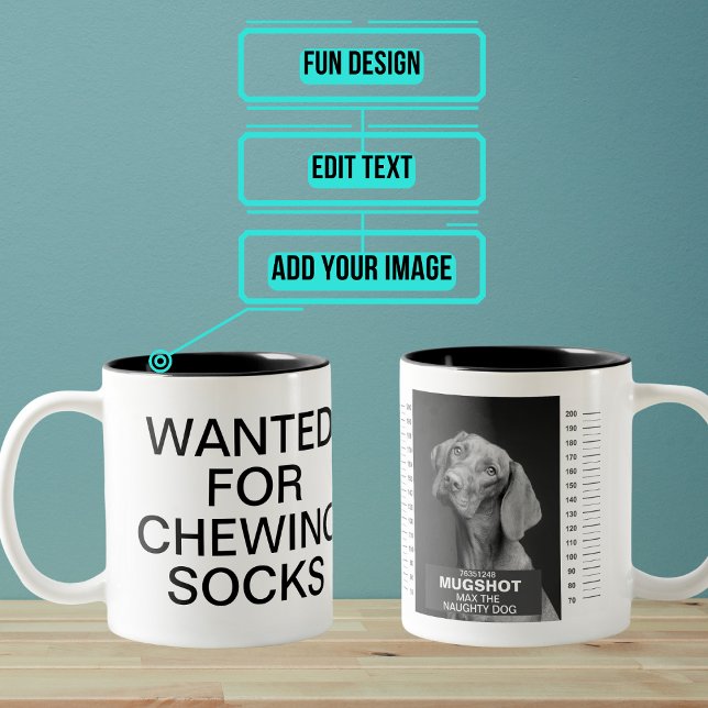 Chien Mug Tiré Mug (Do you have a dog who has a certain reputation? Here is the perfect funny gift to honor them. )