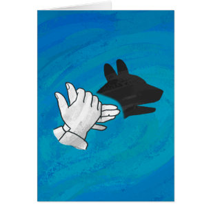 Chien Ombré sur bleu