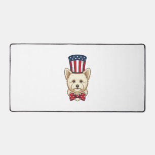 Chien patriotique chapeau haut de forme vintage ve