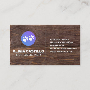 Chien Paw Cartes en bois rustique