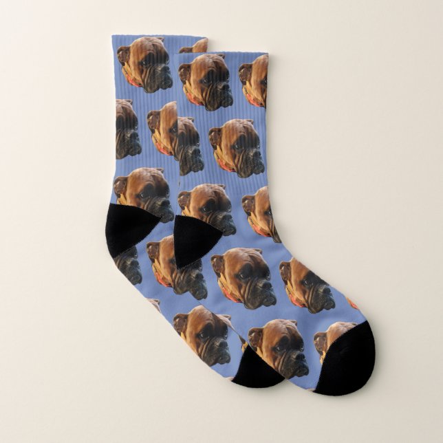 Chien Photo Boxer Chaussettes (Paire)