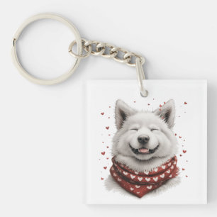 Chien Samoyède de la Saint-Valentin