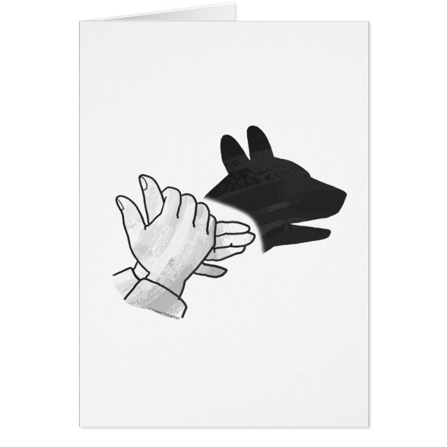 Chien Silhouette main (Devant)