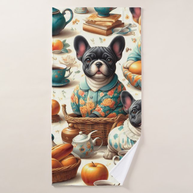 Chien-taureau vintage (Serviette de bain)