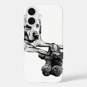 Chien & Teddy Étui de téléphone artistique