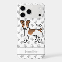 Chien Terrier Jack Russell à poil lisse marron & n