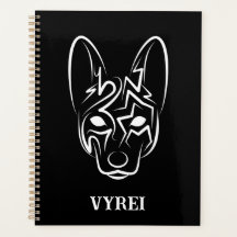 Chien tribal noir et blanc