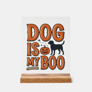 Chien Vintage Est Mon Boo Halloween Conception de