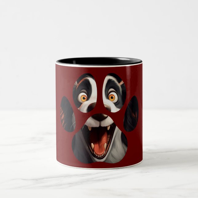 Chien Visage Chien Paw Coffee Mug (Centre)
