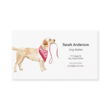 Chien Walker Animal assis Carte de visite
