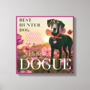chienne dogue magazine cover for dogs ( women ) leinwanddruck