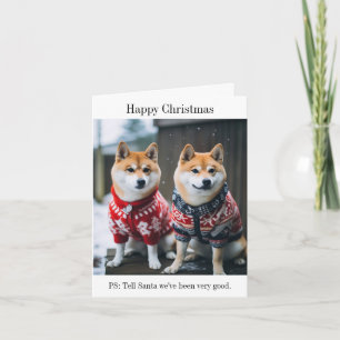 Chiens Akita japonais dans la carte des jumpers de