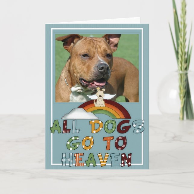 Chiens aller au Ciel Photo Animaux Sympathie Carte (Devant)
