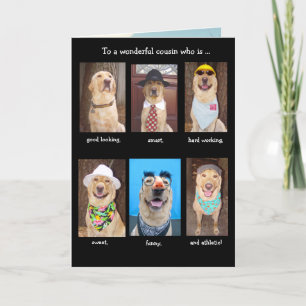Chiens amusants masculins Carte d'anniversaire