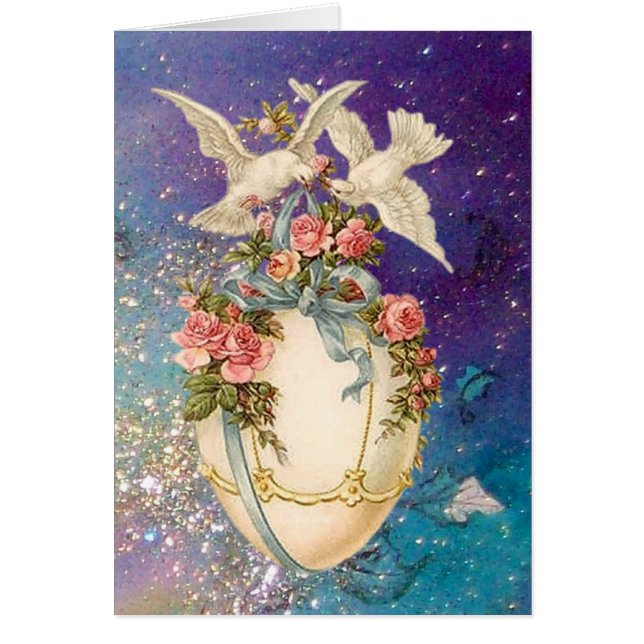 CHIENS BLANCS AVEC OEUF DE PÂQUES, BOUTEILLE BLEUE (Devant)