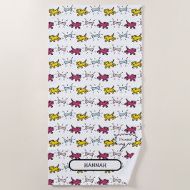 Chiens Bones RY Graffiti Style Nom Plage Serviette