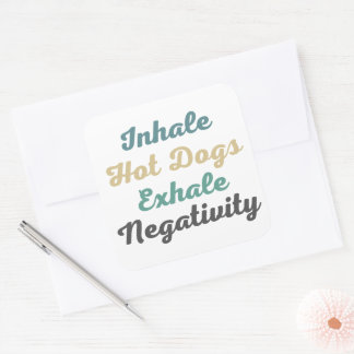 Chiens Chauds Inhale Stickers Négativité Exhale