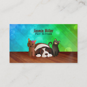 Chiens d'animaux familiers et cartes de visite de