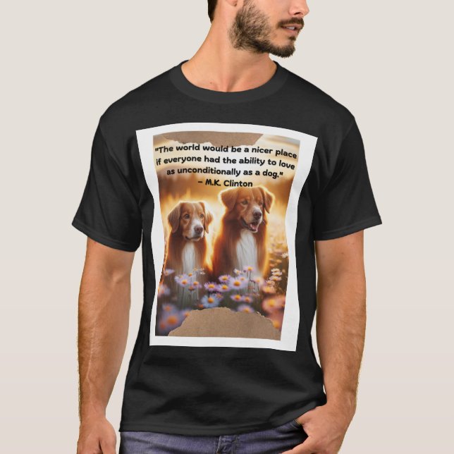 Chiens dans le champ de soleil T-shirt (Devant)