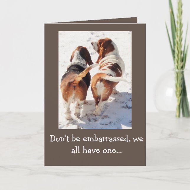 Chiens de basset drôles de w/Cute "de carte de (Devant)