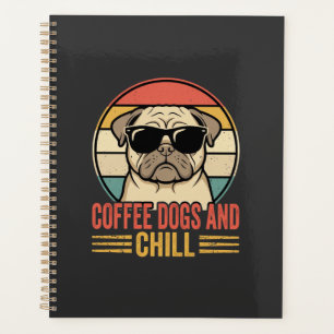 Chiens de café et Pug Rétro Chill