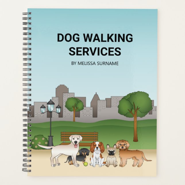 Chiens De Cartoon Dans Un Parc - Chiens Services D (Devant)