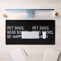 Chiens de compagnie lisent des livres Soyez heureu