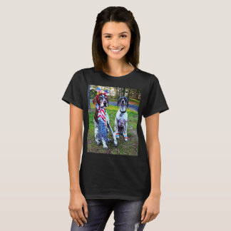 Chiens de la fête patriotique T-shirt féminin