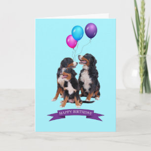 Chiens de montagne bernois Bonne carte de voeux d'