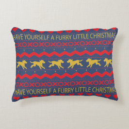 Chiens de Noël du Coussin "Furry Christmas"