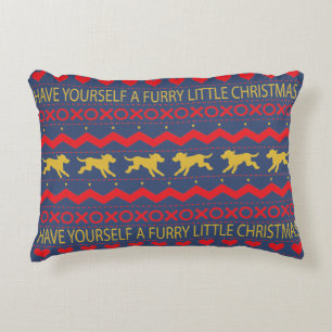 Chiens de Noël du Coussin "Furry Christmas"