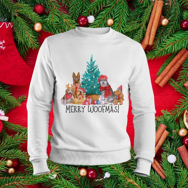 Chiens de Noël, Joyeux Sweatshirt de Woofmas (Créateur téléchargé)