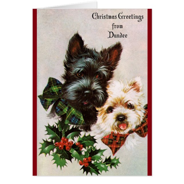 Chiens de Noël Vintage (Devant)