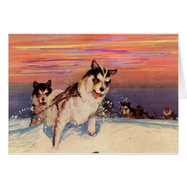 Chiens de traîneau sibériens des années 1940 faisa (Devant horizontal)