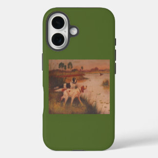 Chiens d'oiseaux Olive foncé Vert iPhone 16 Coque
