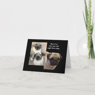 Chiens et chats Animal Angels Carte de voeux pliée