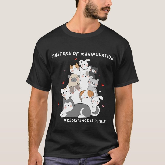 Chiens et chats mignons Tshirt design non articulé (Devant)