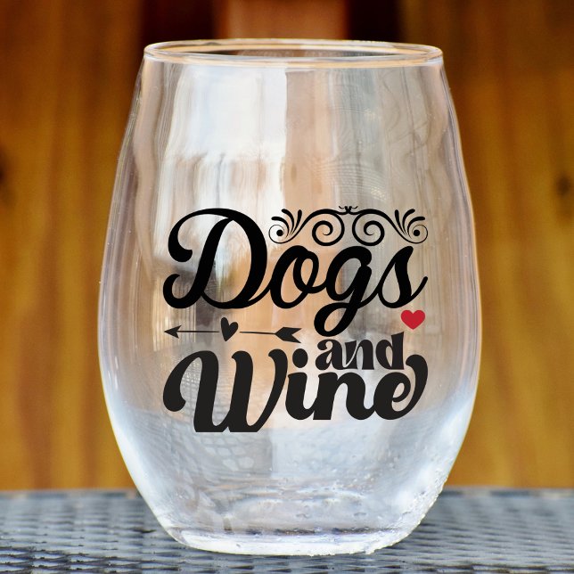 Chiens et vin Verre impeccable (Créateur téléchargé)