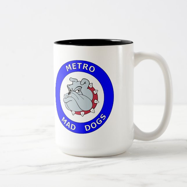 Chiens fous de métro - tasse de 15 onces (Droit)