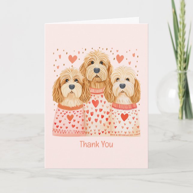 Chiens Goldendoodle Merci Valentines (Devant)