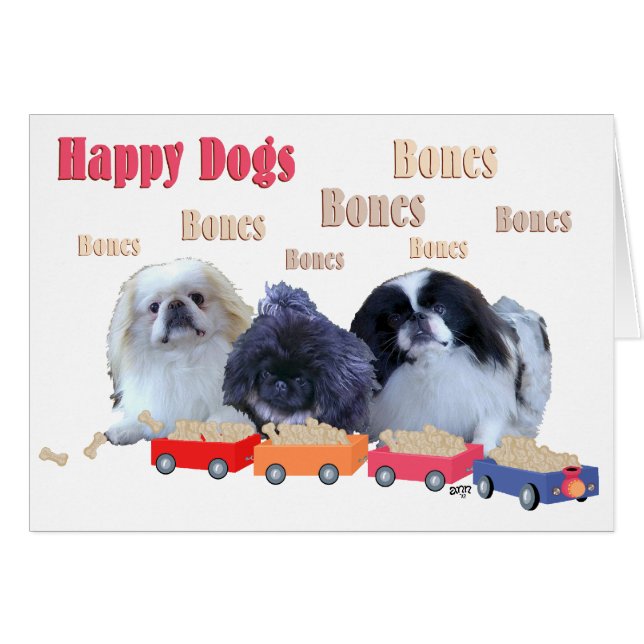 Chiens Heureux Bones (Devant horizontal)