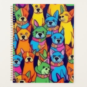 Chiens jolies et colorés Chiens heureux