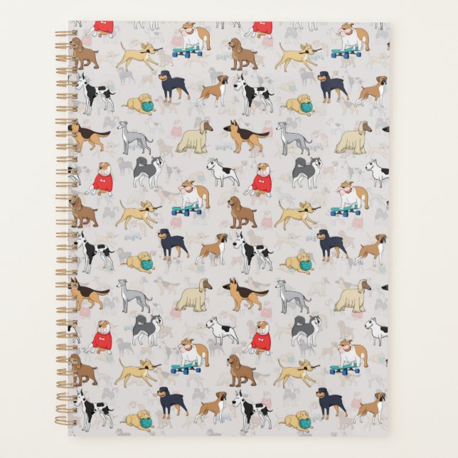 Chiens mignons Design Motif Blanc (Devant)