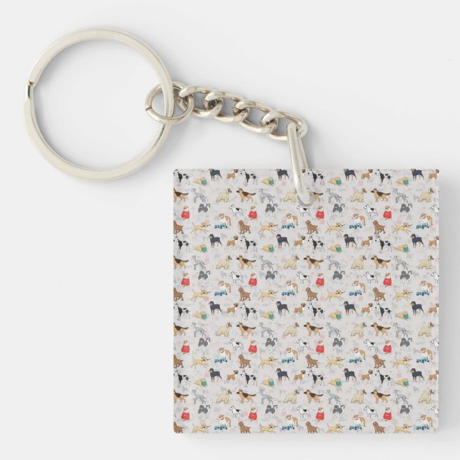Chiens mignons Design Motif Blanc (Devant)
