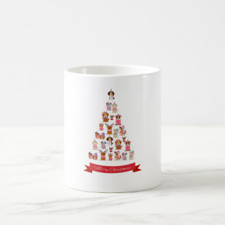 Chiens mignons Mug Arbre de Noël
