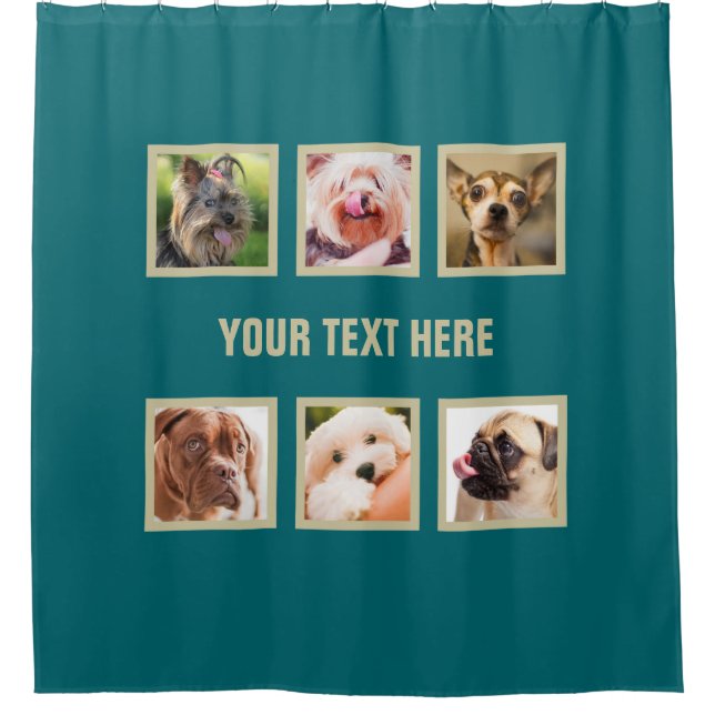 Chiens mignons OU VOTRE rideau en douche fait sur (Devant)