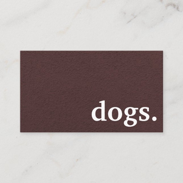 Chiens modernes. carte punch fidélité (Devant)