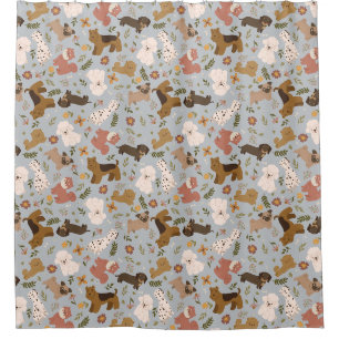 Chiens Motif rideau de douche
