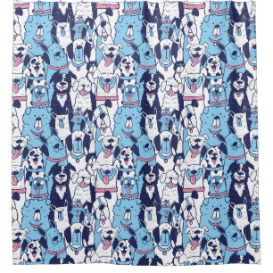 Chiens Motif rideau de douche
