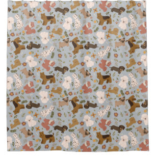 Chiens Motif rideau de douche